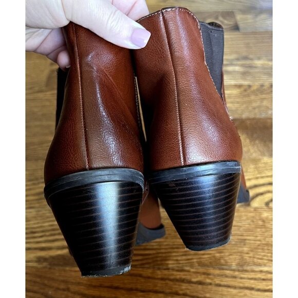 SONOMA Ankle Boots The "McKenzie" Elastic Side Panel with Block heel sz 9.5 - Picture 9 of 11